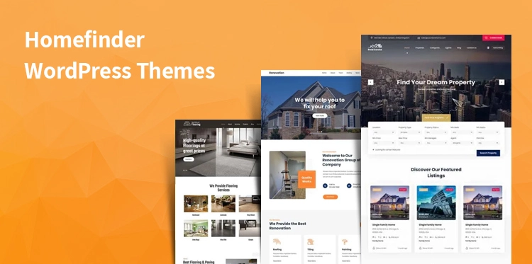 Flexible Layout 11 Homefinder WordPress Themes Made for Property Rental