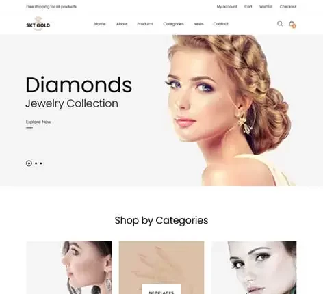 SKT Gold - Jewellery eCommerce WordPress theme