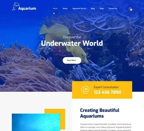 SKT Aquarium - Aquarium Services WordPress theme