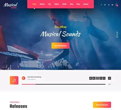 Musical Sounds - Audio WordPress theme