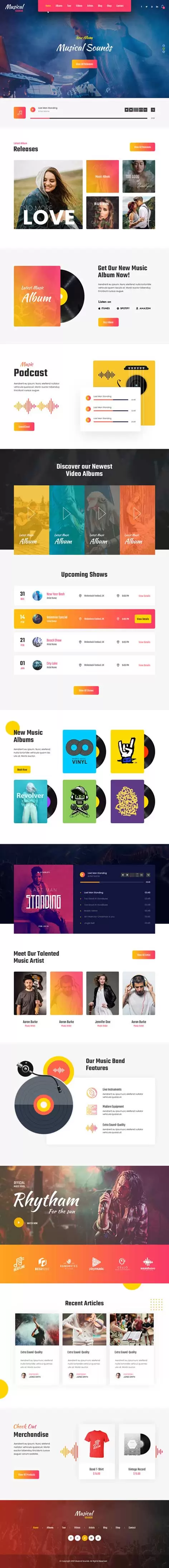 Musical Sounds - Audio WordPress theme