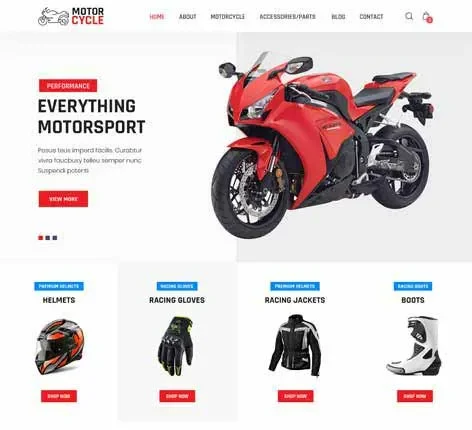 Motorcycle -Auto Parts WordPress Theme for Car Accessories and Spare Parts Stores