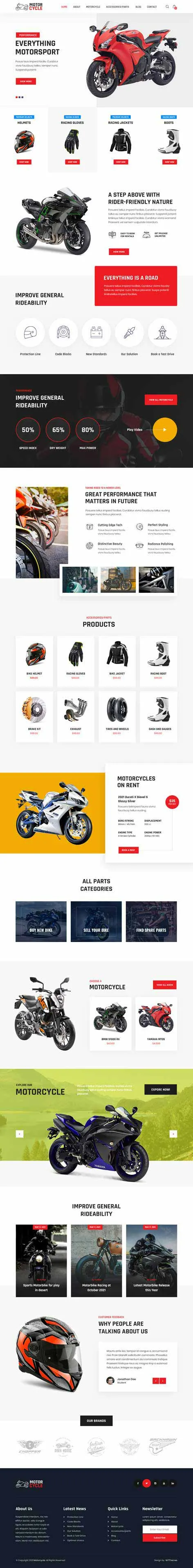 auto parts WordPress theme