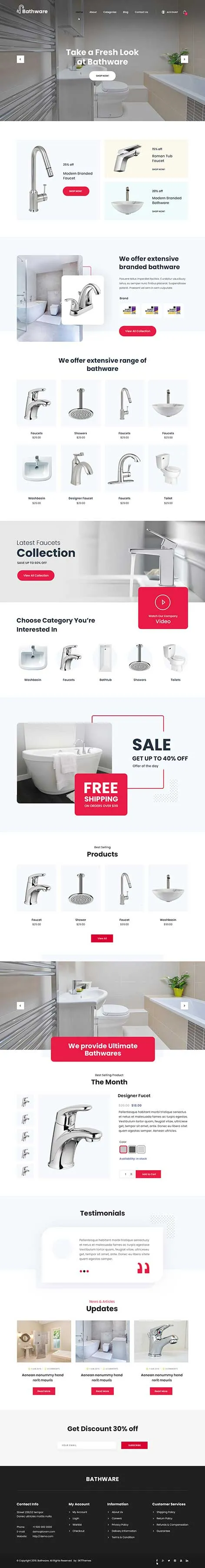 bathroom WordPress theme