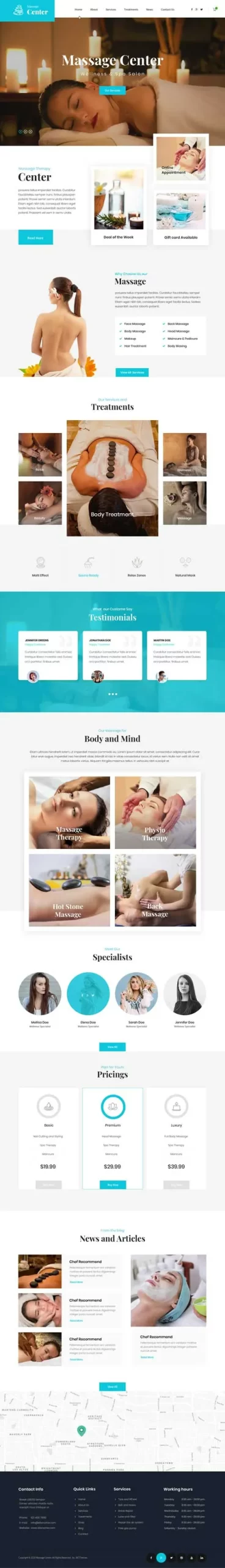 beauty spa WordPress theme