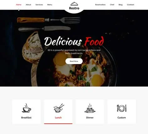 Restro - cafe and restaurant WordPress theme