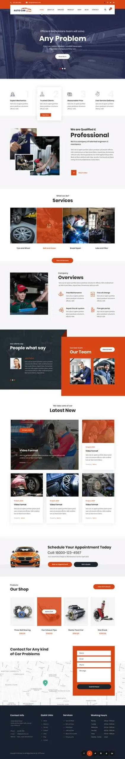 car dealer WordPress theme