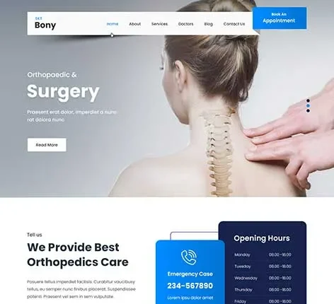 Bony - chiropractor WordPress theme