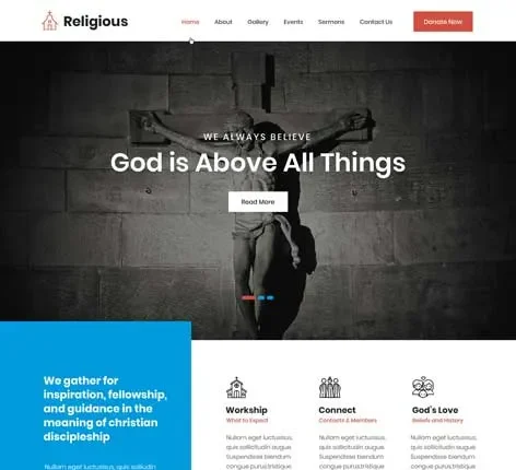 Religious - WordPress church theme