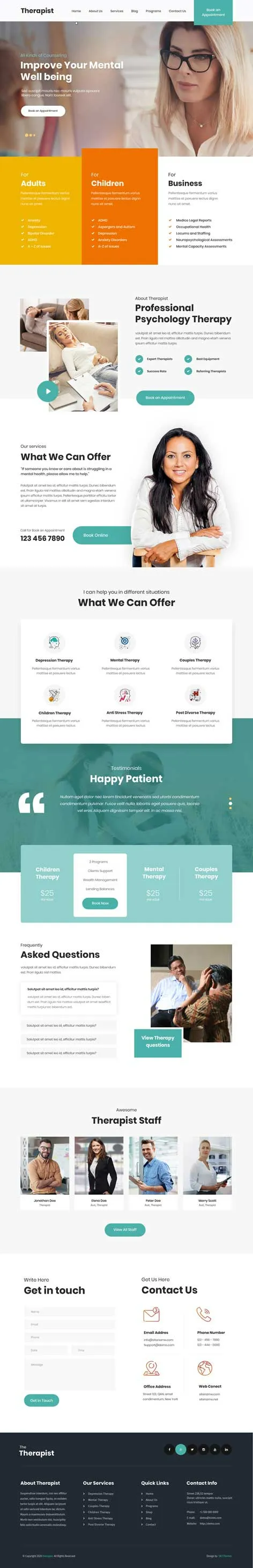 counseling WordPress theme