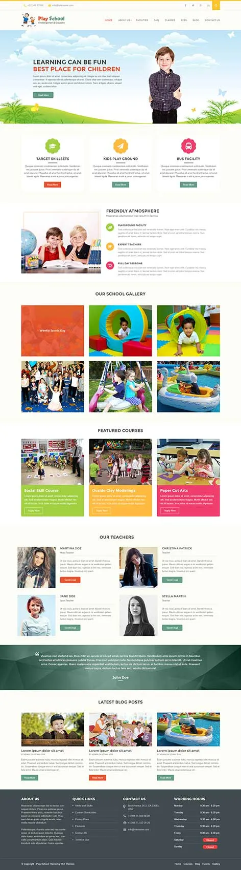 education WordPress theme