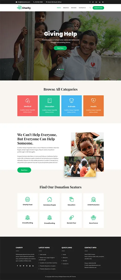 SKT Charity - Free Charity WordPress theme