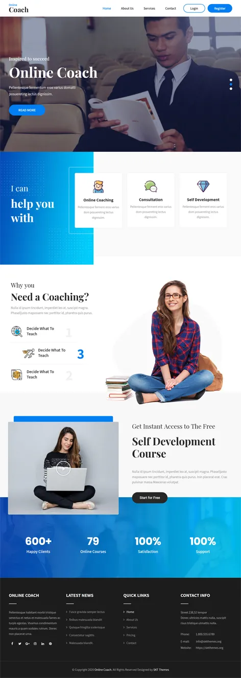 Online Coach Pro - online coach WordPress theme