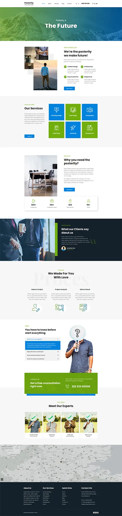 Posterity - Free Creative Agency WordPress Theme