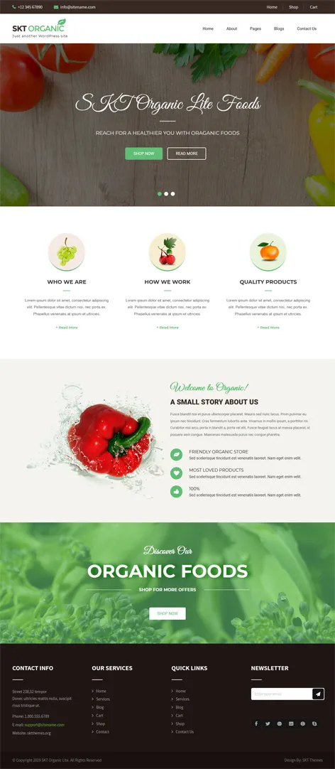 Organic Lite - free farming WordPress theme