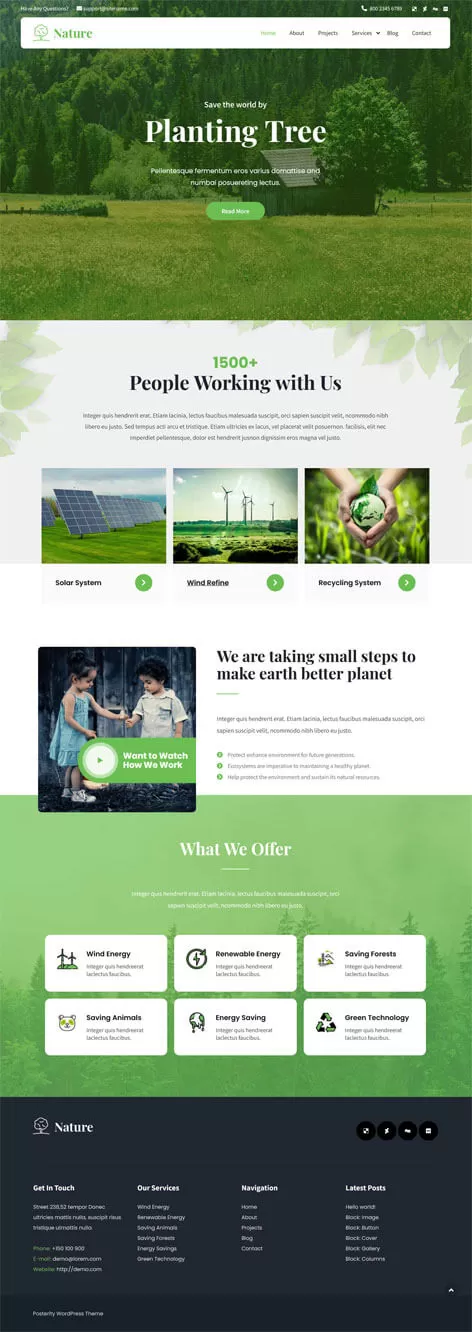 SKT Green - Free Green Earth WordPress theme