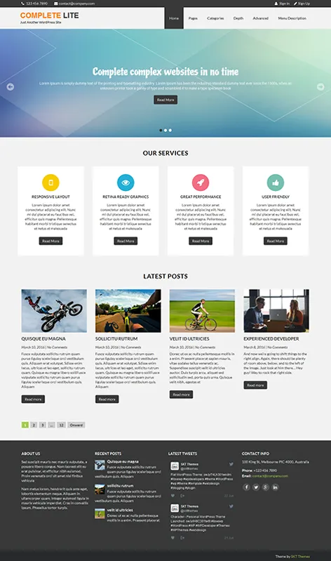 Complete Lite - free premium WordPress theme