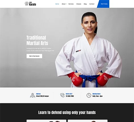 SKT Karate - free taekwondo WordPress theme