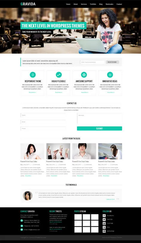 corporate WordPress theme