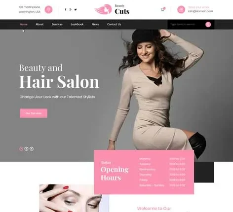 Beauty Cuts - hairstyle hair salon WordPress theme