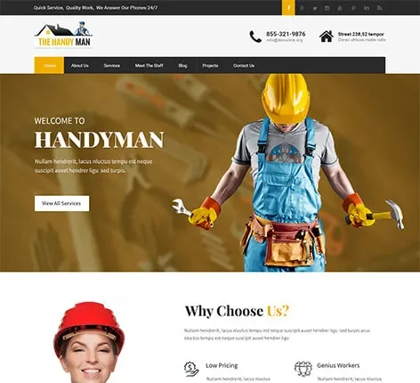 SKT Handyman Pro - handyman WordPress theme