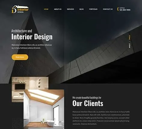 SKT Interior Pro - interior design WordPress theme