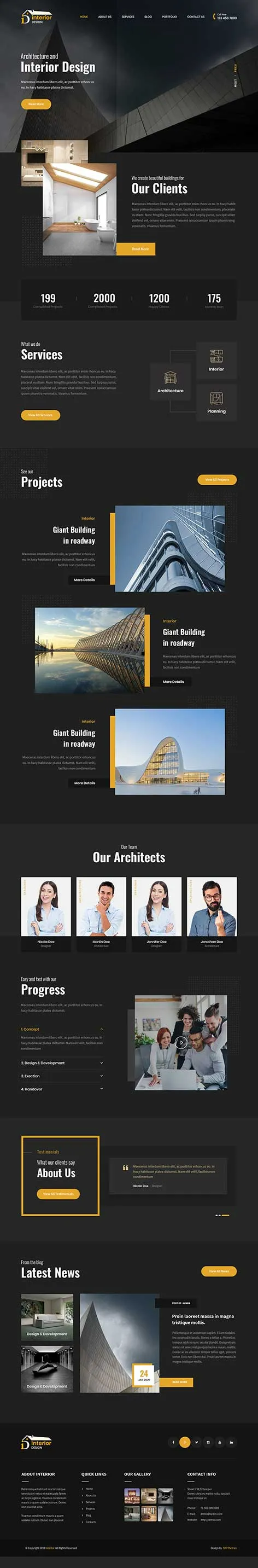 interior design WordPress theme