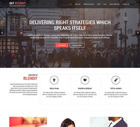 SKT BlendIt - free one page WordPress theme