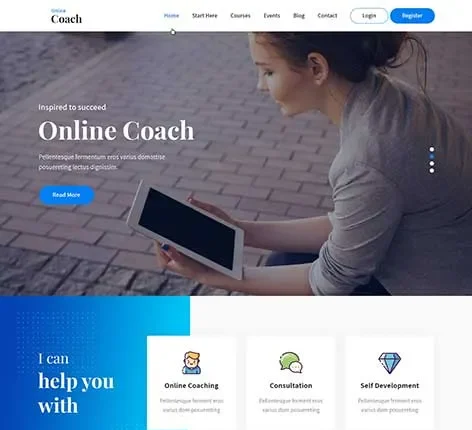 Online Coach Pro - online coach WordPress theme