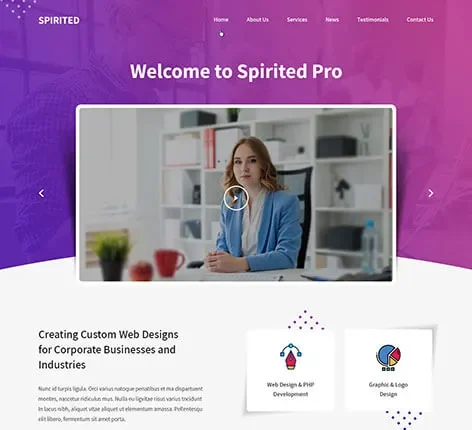 Spirited Pro - Startup Business WordPress Theme