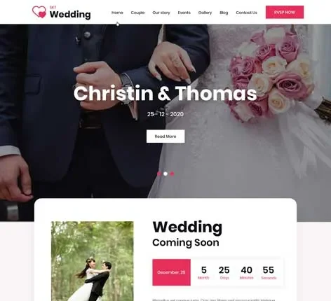 Nuptials - wedding WordPress theme