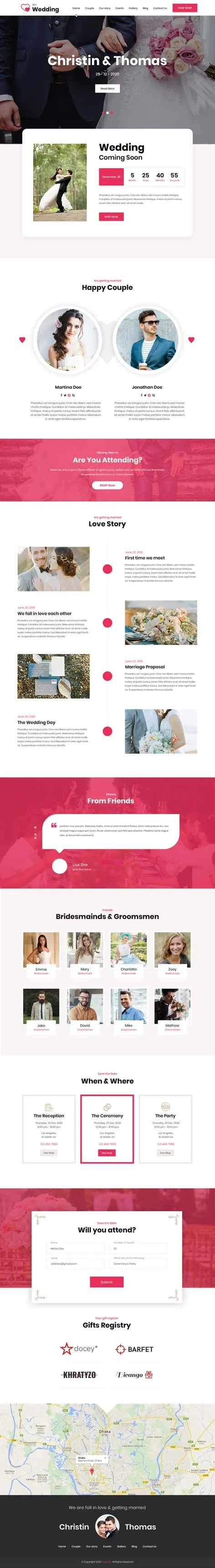 wedding WordPress theme