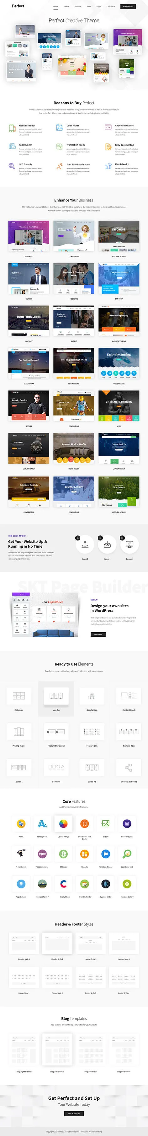 SKT Perfect - Commercial WordPress theme