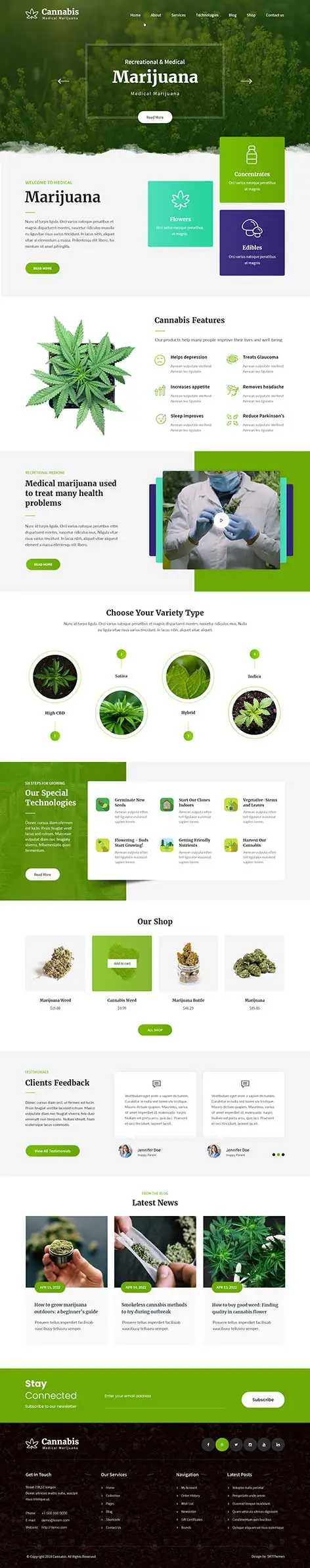 marijuana dispensary WordPress theme