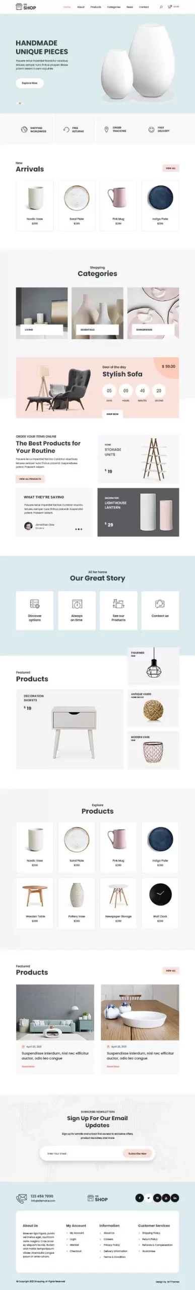 Online store WordPress theme