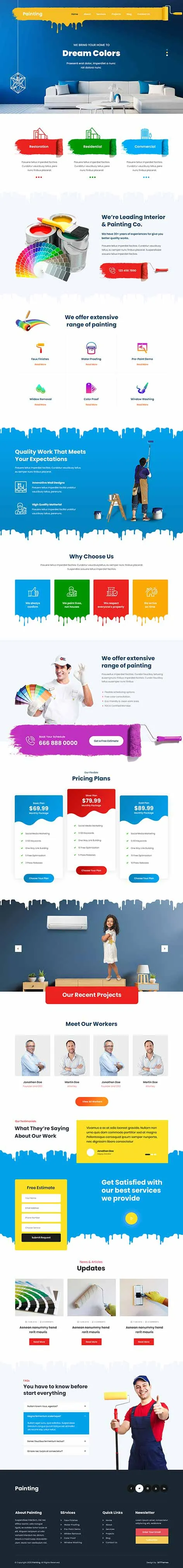 Painting Company WordPress theme