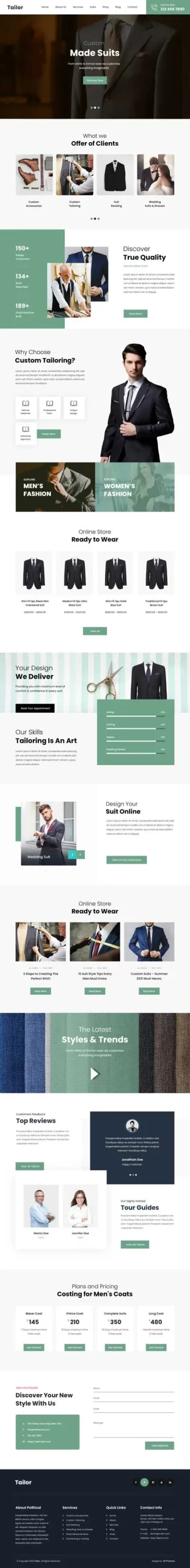 tailor WordPress theme