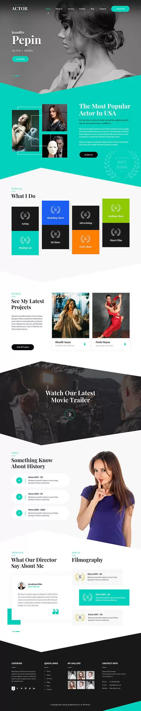 actor WordPress theme