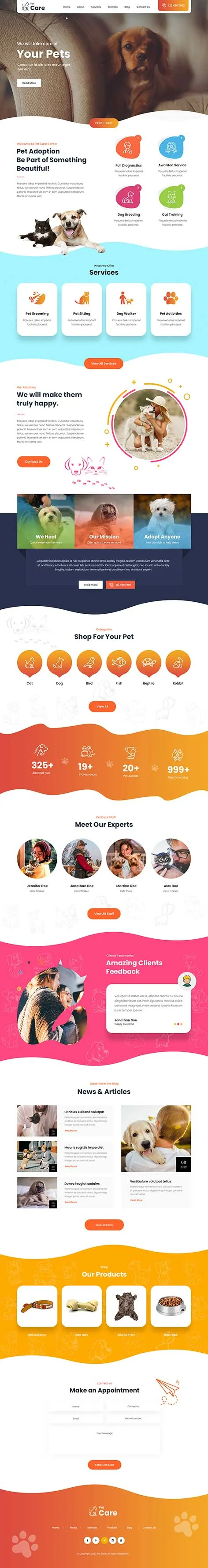 Pet Care - animal WordPress theme