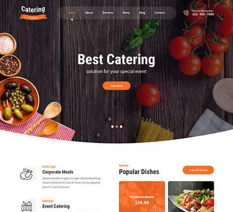 Catering WordPress Theme for Chefs, Food Services, and Event Planners