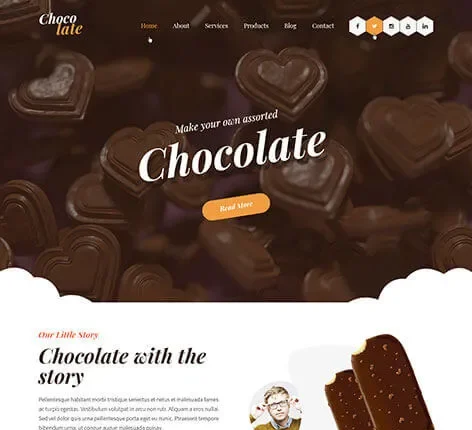 Chocolate WordPress Theme for Candy Shops and Artisan Bakers
