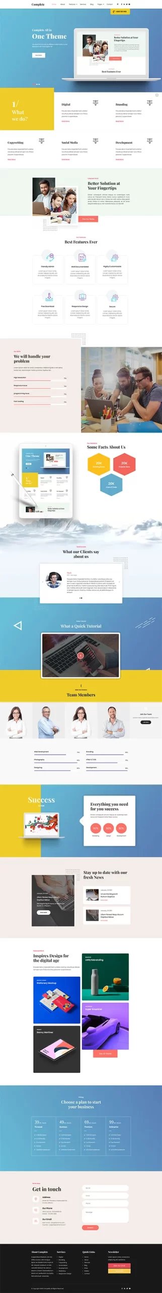 complete WordPress theme