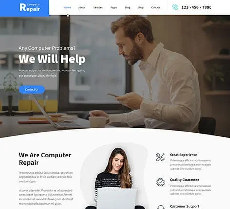 High Tech - computer repair WordPress theme