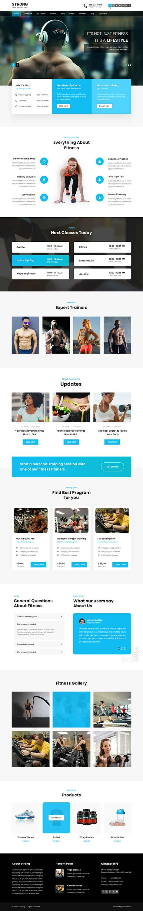 crossfit WordPress theme