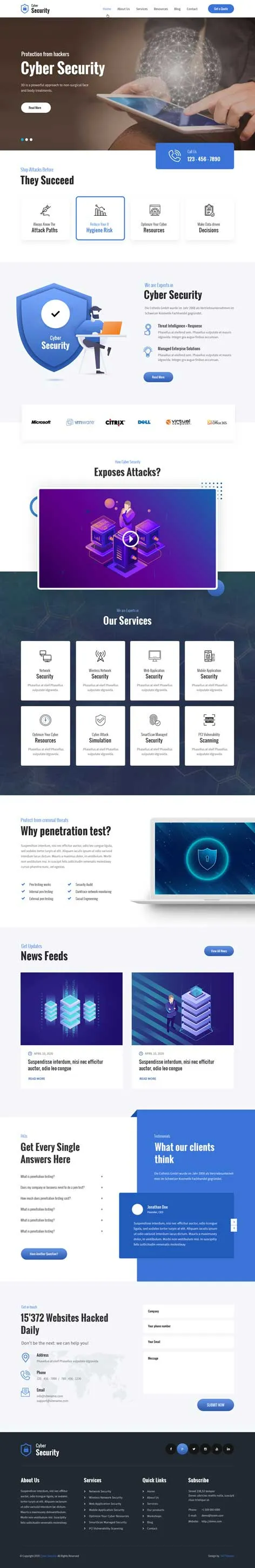 cyber security WordPress theme