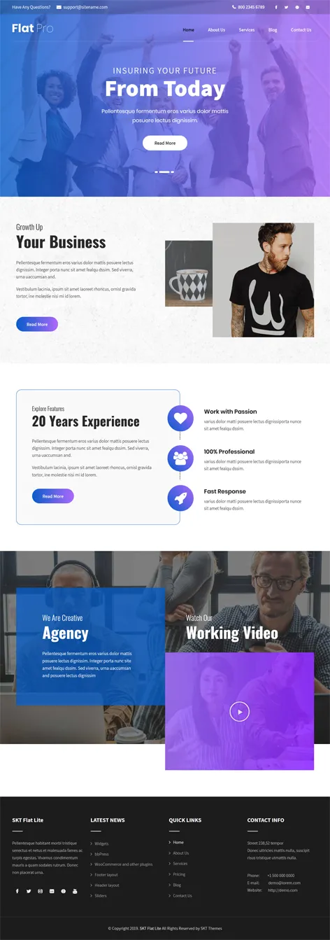 free landing page WordPress theme