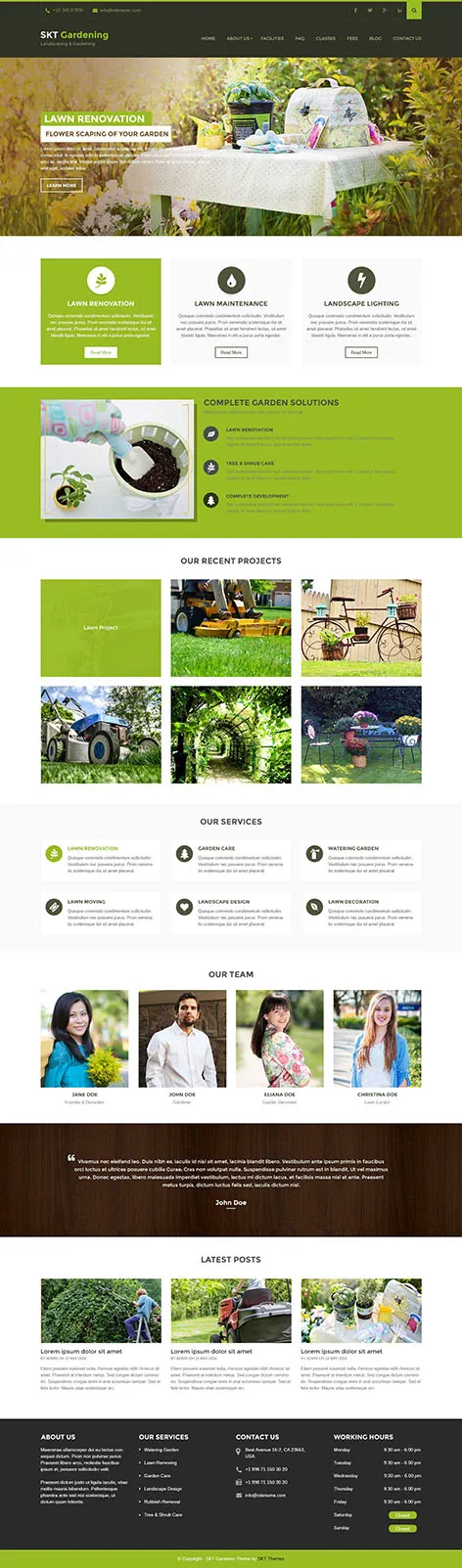gardening and landscaping WordPress theme