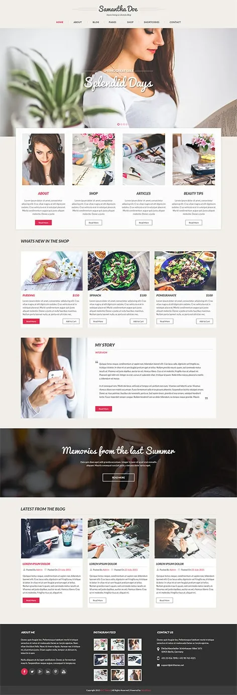 girly wordpress theme