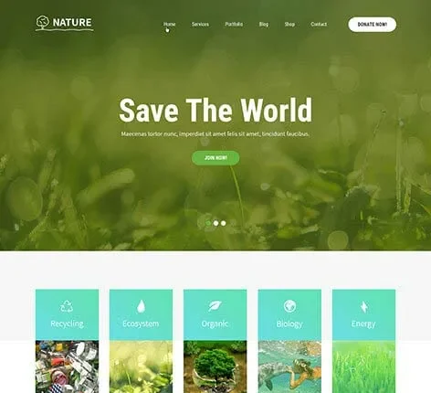 Ele Nature - Green Nature WordPress Theme