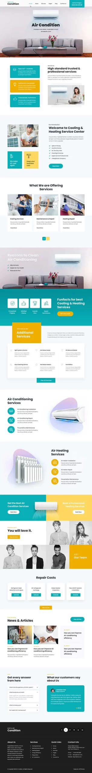 HVAC WordPress theme